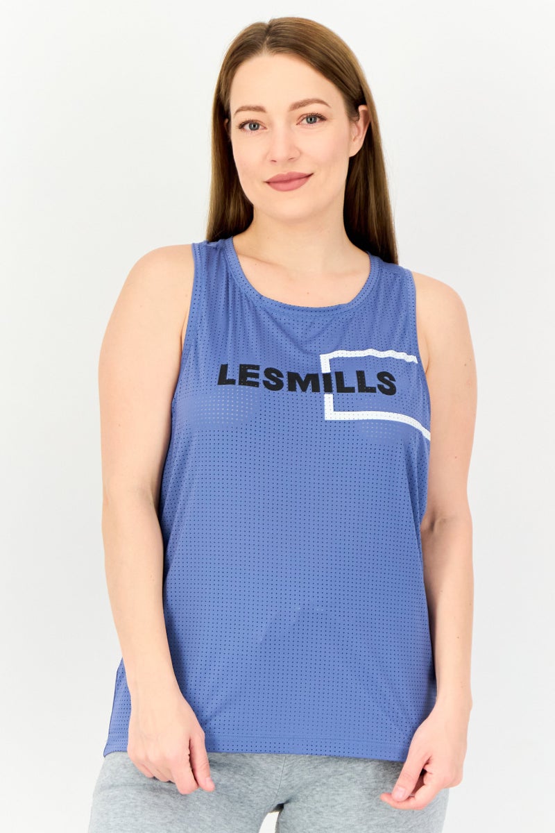 Reebok Women Sportswear Fit Sleeveless Training Tank Top, Slate Blue - Image 1