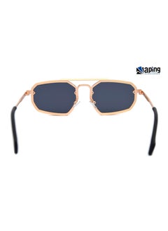 aping Aping Sunglasses Men's Sunglasses For Men Sunglasses For Women Hexagona Fashion UV Protection Matte Golden Frame Brown Lenses  - Image 2