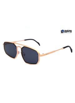 aping Aping Sunglasses Men's Sunglasses For Men Sunglasses For Women Hexagona Fashion UV Protection Matte Golden Frame Brown Lenses  - Image 4