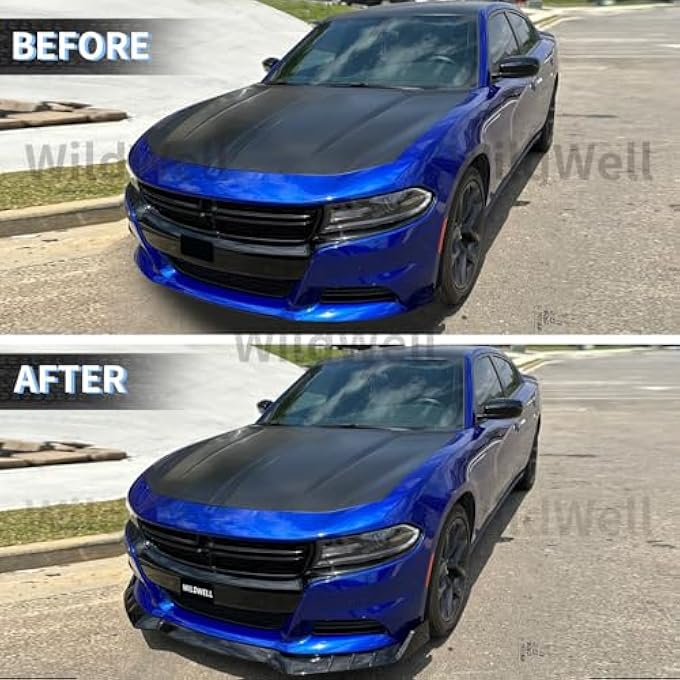 WildWell Front Bumper Lip Splitter Fits 2015-2018 Dodge Charger Base & 2019-2024 Dodge Charger SXT Only, Front Lip Air Dam Chin Spoiler Guard Glossy Black - Image 2