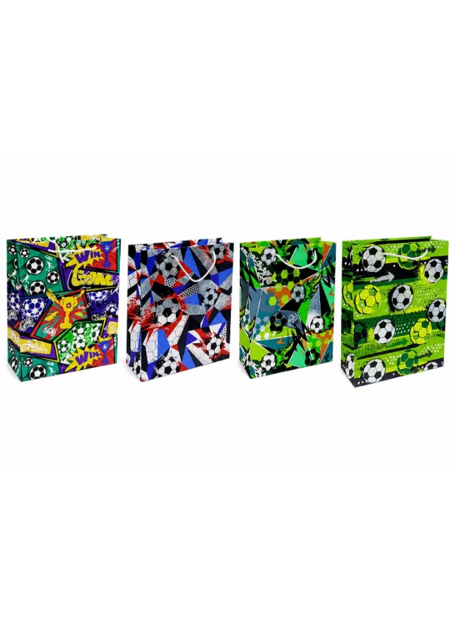 Toyland Football Printed Gift Bag 31x12x42cm – 1 Pc Assorted Design – Large Kids Birthday Party Gift Bag – Soccer Theme Carry Bag - Image 1