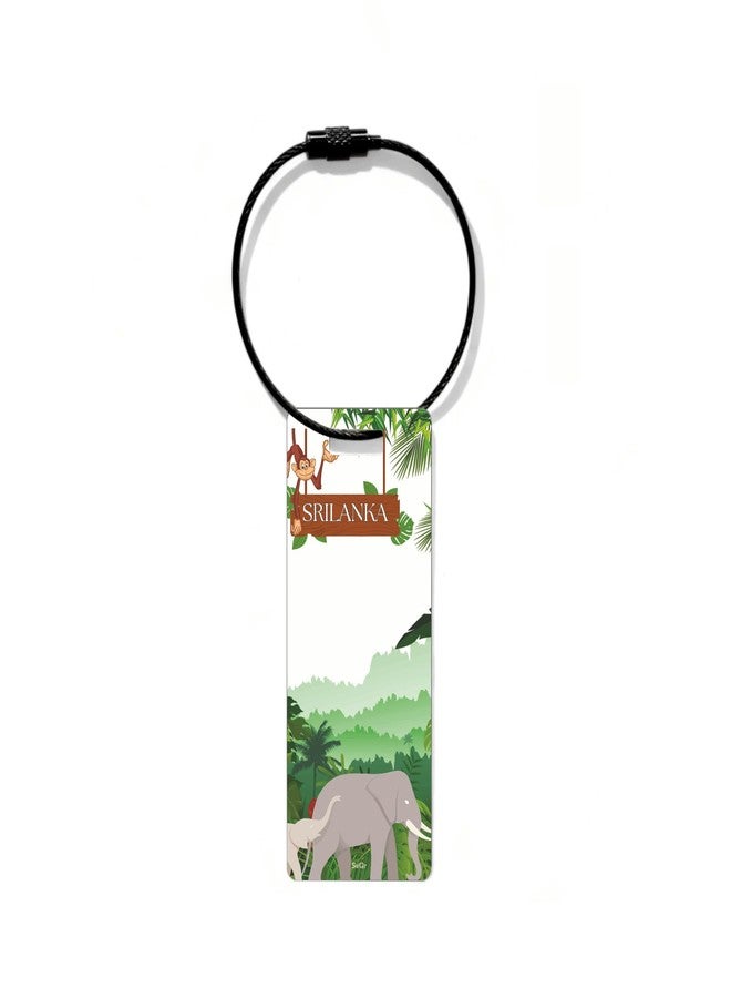 SeQR Smart Lost & Found Luggage Tag - Metal QR Travel ID Tag with Wire Cable for Suitcase, Backpack, Stroller, Golf Bag - Scan & Find Digital Souvenir Tag - Smart Travel Accessory/Srilanka Souvenir - Image 2