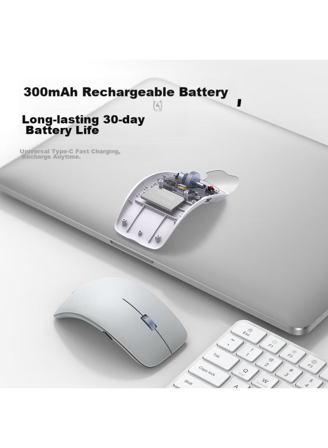 WP W&p Wireless Mouse, Bluetooth Tri-mode Silent Office Portable Ergonomic Rechargeable, Compatible With Apple Mac, Huawei, Microsoft Laptops, Desktop Computers, And Tablets - Image 5