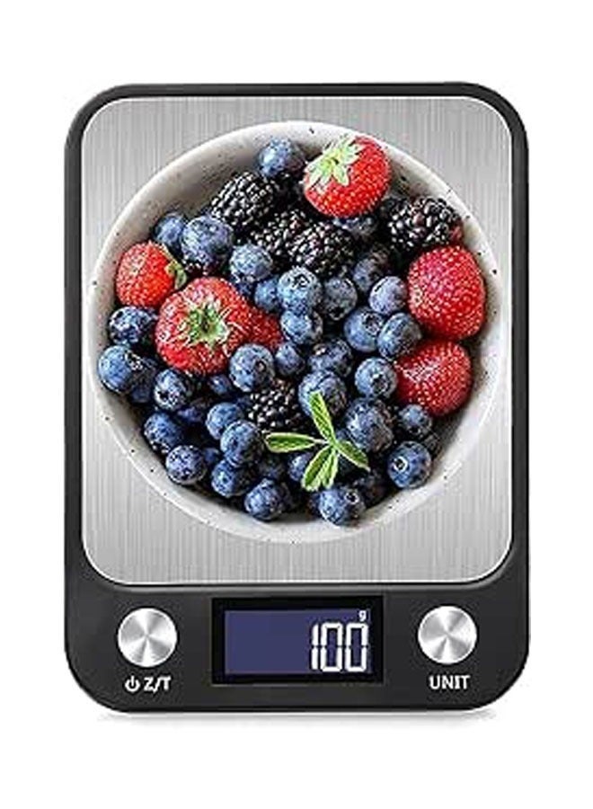 Food Digital Kitchen Scale, Multifunction Scale Measures in Grams and oz for Cooking Baking, 1g/0.1oz Precise Graduation,High Precision Electronic Scale with LCD Display（Black，10Kg/1g） - Image 1