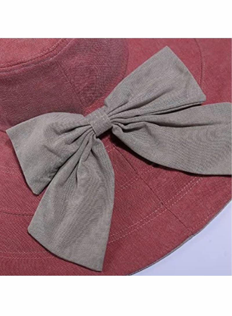 SOLARAE Women Sun Hat Ladies UV Sun Protection Wide Brim Summer Beach Cap Packable Reversible Bucket Hat Suitable for All-Day Wear Pink - Image 5