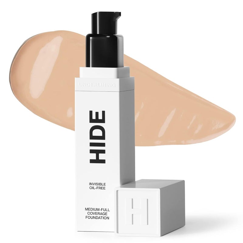 HIDE PREMIUM Liquid Foundation MultiUse Waterproof Foundation MediumFull Coverage Foundation Shades for All Skin Types See Shade Finder Almond 1 fl oz