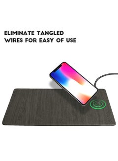 KASTWAVE Wireless Charger Mouse Pad, Qi Certified Case Friendly 10W Fast Wireless Charging  Compatible with iPhone / Samsung and Other Mobile Devices that Can Wirelessly Charge  - Image 3
