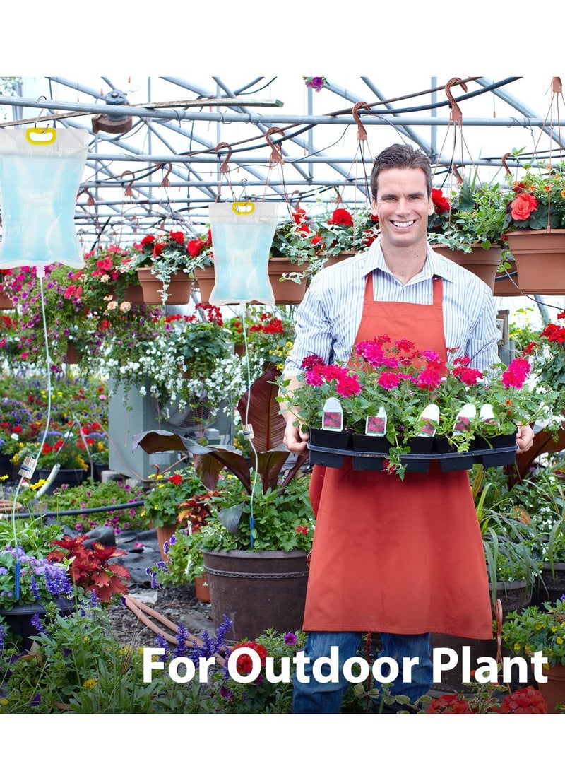 3.5 Litre Plant Life Drip Bag, 4 Pcs with Adjustable Flow Automatic Plant Watering System Unit, Waterer for Potted Plants, 4 Pcs Hooks for Vacation Indoor and Outdoor Plant Watering Bags - Image 2