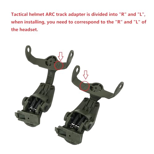 HEARFALCOM ARC Rail Adapter for Tactical Helmet Fast Series Helmets Compatible with Howard Leight Impact Sport Product Model ‎R - 01526 Headphones (Green) - Image 3