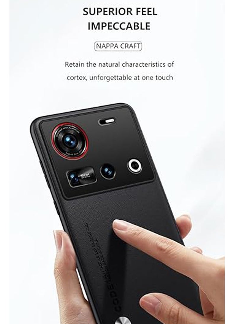 عام حالة متوافقة مع ZTE Nubia Z70 Ultra، جلدية سهلة على البشرة، م_protector_ مطاطي أملس، حواف رأسية مطاطية لحضور الصدمات لـ Nubia Z70 Ultra 5G. - Image 2