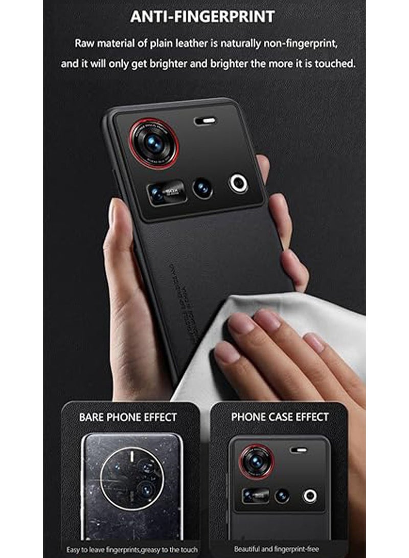 عام حالة متوافقة مع ZTE Nubia Z70 Ultra، جلدية سهلة على البشرة، م_protector_ مطاطي أملس، حواف رأسية مطاطية لحضور الصدمات لـ Nubia Z70 Ultra 5G. - Image 3