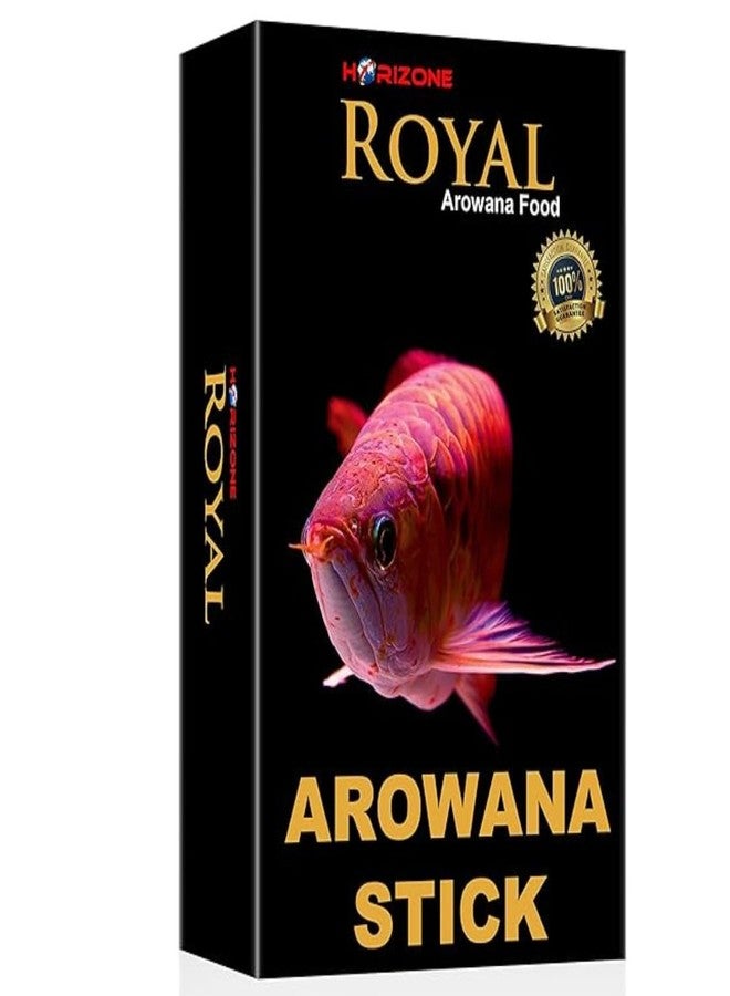 KSH STORE متجر KSH ®، طعام سمك الأروانا الملكي على شكل عصا من هوريزون مع أستازانتين، تركيبة نمو، 100 غرام، عبوة من قطعتين - Image 1