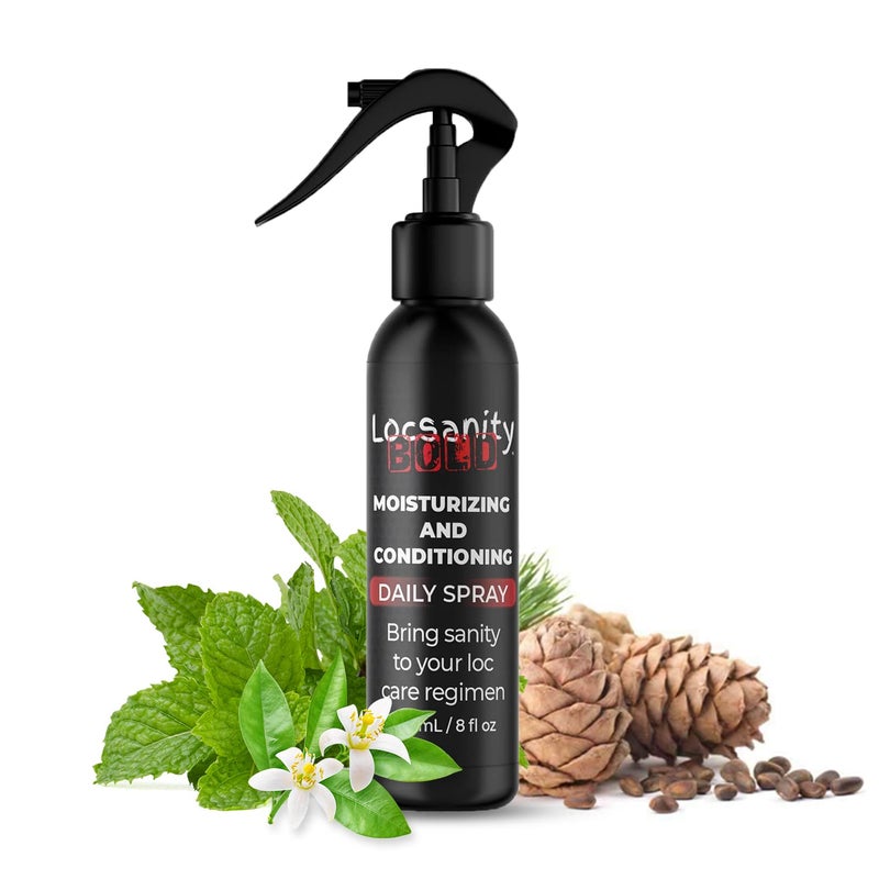 Locsanity BOLD Moisturizing Loc Spray - Natural Locs Care, Dreadlock Maintenance - Hair Scalp Moisturizer, Conditioning Spray for Dreads, Braids (8oz) - Image 1
