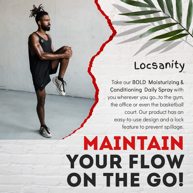 Locsanity BOLD Moisturizing Loc Spray - Natural Locs Care, Dreadlock Maintenance - Hair Scalp Moisturizer, Conditioning Spray for Dreads, Braids (8oz) - Image 5