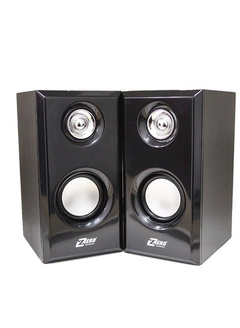 Zero ZR-70 Wired Digital Speaker for Computer and Laptop, 2 Pieces - Black