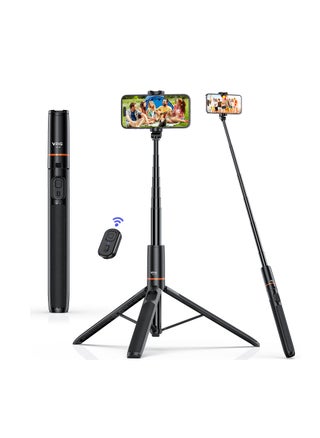 VRIG 63" Newest Phone Tripod&Selfie Stick for iPhone,Integrated Selfie Stick with Bluetooth Shutter,Cell Phone Tripod Stand for Video Recording Compatible with iPhone 16/15/14/13/all - pzsku/Z907B91A7D09B37B0F399Z/45/1741745451/5c2307ba-8cd8-4dce-bcd5-6ea08d7cffdb