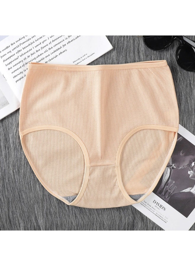 8-pack women's underwear set - made of soft ribbed fabric, available in various pasta colors, comfortable triangle pants (2pcs pink+2pcs black+2pcs purple+2pcs skin tone) ﻿  - Image 5