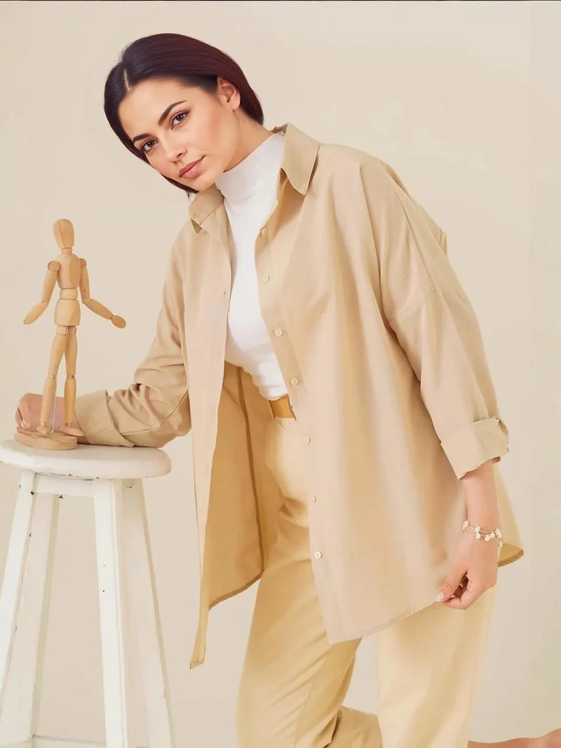 BIG DART BDART Relaxed Fit Poplin Shirt with Button Closure