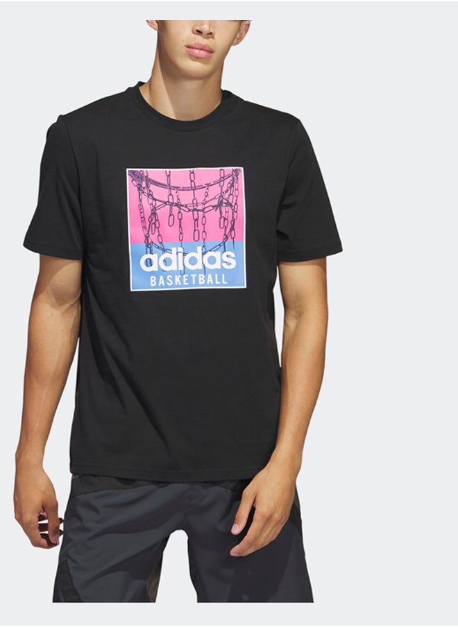 adidas Originals - Chain Net Basketball Graphic T-Shirt - Image 1