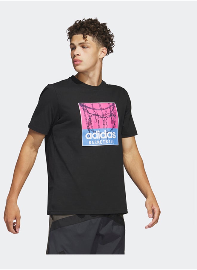adidas Originals - Chain Net Basketball Graphic T-Shirt - Image 1