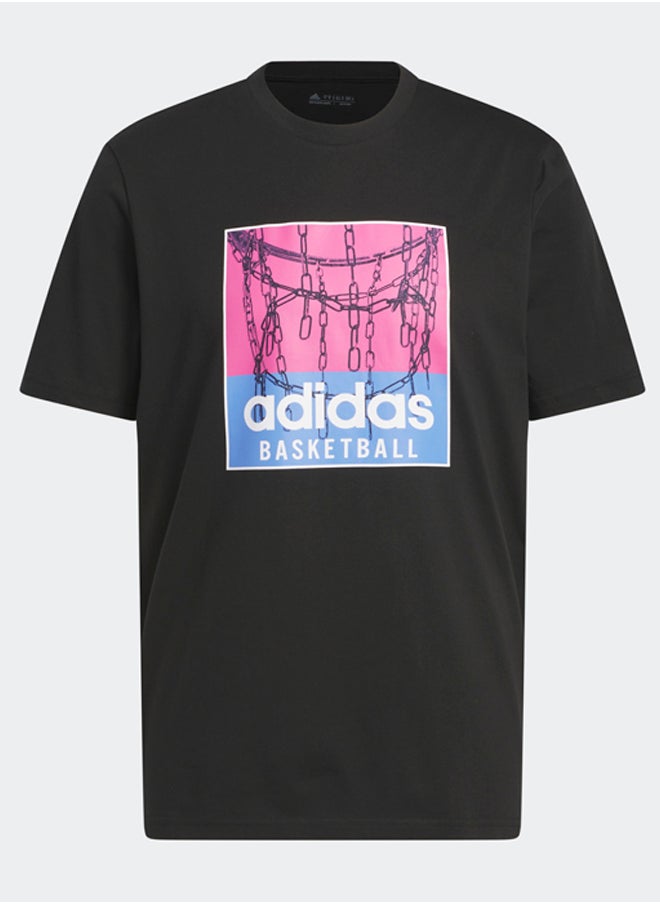 adidas Originals - Chain Net Basketball Graphic T-Shirt - Image 1