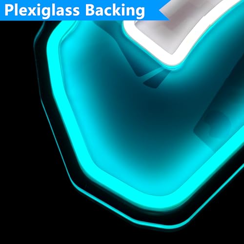 JOSEBRU Ice Blue Gorilla Neon Sign with Party Hat Funky Animal LED Art Lights for Game Room Wall Decor USB Dimmer Sign for Birthday Party Bedroom Mini Games Fans Holiday Gifts - Image 5