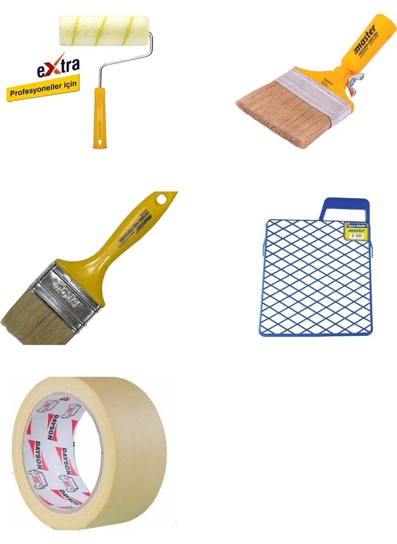 Master Paint Set = Robot Brush + Cutting Brush + Roller + Roller Grid + Paper Tape 