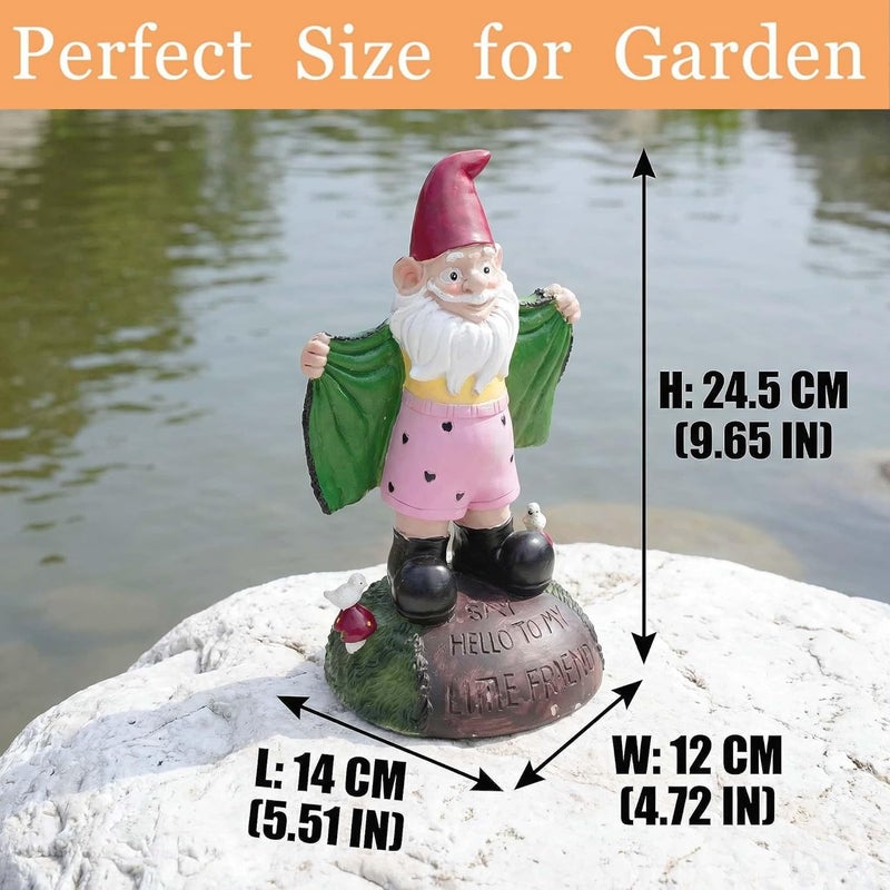 Euiroet Funny Garden Gnomes Decor, Naughty Wizard Gnome Statue, Perfect Gnome Gifts for Women, Durable Resin Outdoor Sculpture, Unique & Whimsical Funny Gnomes for Yard & Patio - Image 4