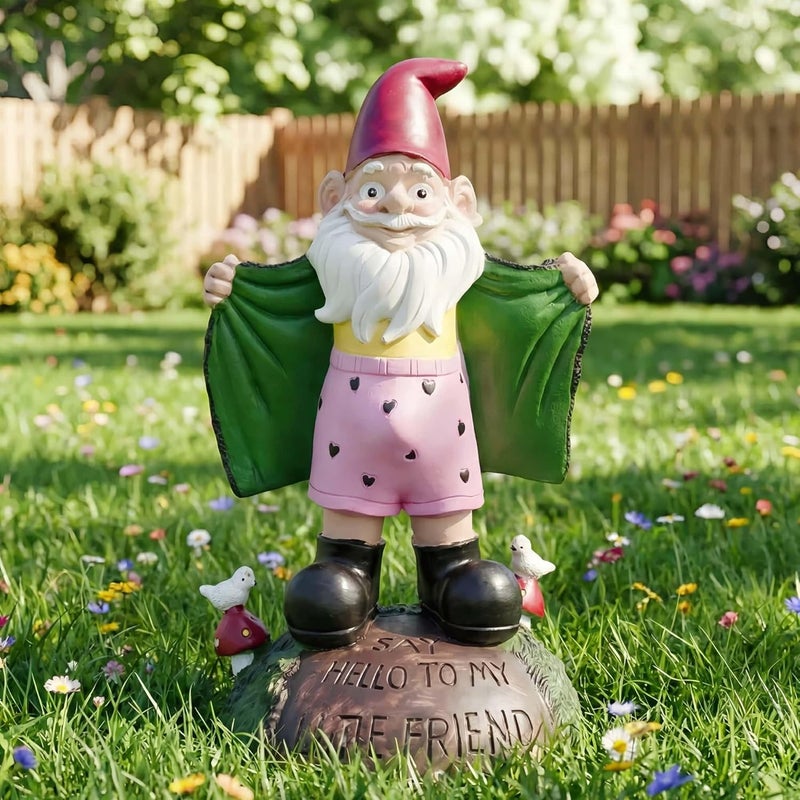 Euiroet Funny Garden Gnomes Decor, Naughty Wizard Gnome Statue, Perfect Gnome Gifts for Women, Durable Resin Outdoor Sculpture, Unique & Whimsical Funny Gnomes for Yard & Patio - Image 5