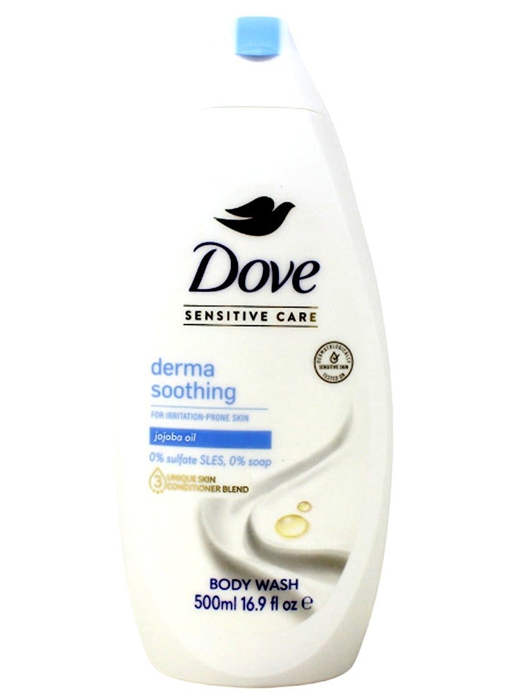 Dove Sensitive Care Derma Soothing Body Wash with Jojoba Oil 16.9fl oz 500ML  - Image 1