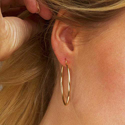 M MOOHAM Hoop Earrings for Women - 14k-Gold-Plated 925 Sterling silver-plated Post Cartilage Hypoallergenic Mini Small Hoops Earrings for Women Jewelry 13mm - Image 3