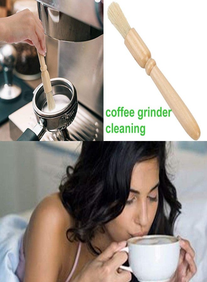 MSART Coffee Grinder Cleaning Brush + Coffee Brush Wood Handle & Natural Bristles Pastry Brush - Image 4