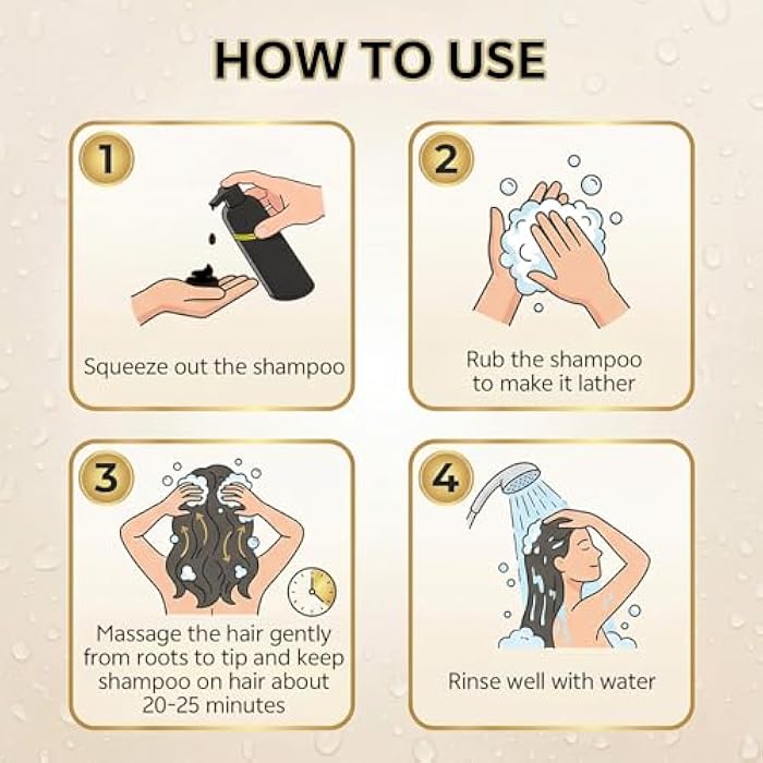 JUANCHI Black Hair Dye Shampoo 3 in1, Black Shampoo Hair Dye for Gray Coverage, Natural Hair Color for Women Men, Herbal Formula, Ammonia-free - Image 5