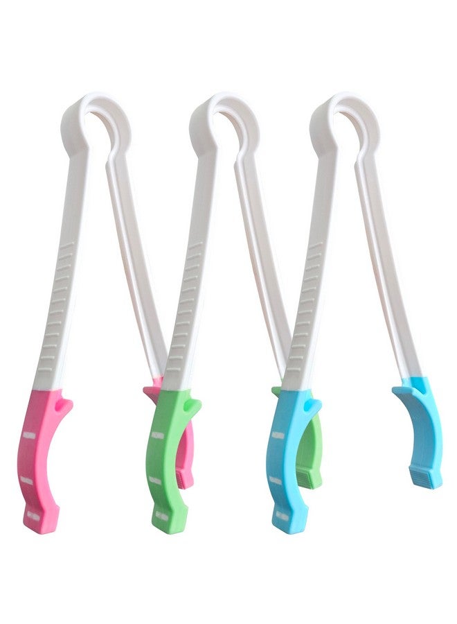 Matyz 3-PACK Baby Bottle Tongs with Non-Detachable Silicone Tips (3 colors, 3 PCS), Non-Slip Grip, BPA-Free, Compact and Lightweight, Multipurpose for Bottle-Nipples or Pacifiers