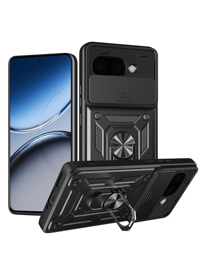 اس-توب جراب لهاتف Google Pixel 9a بتصميم غطاء كاميرا منزلق مصنوع من مادة TPU+PC - Image 1