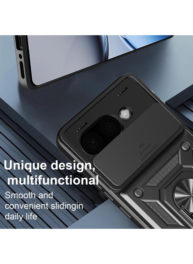 اس-توب جراب لهاتف Google Pixel 9a بتصميم غطاء كاميرا منزلق مصنوع من مادة TPU+PC - Image 5