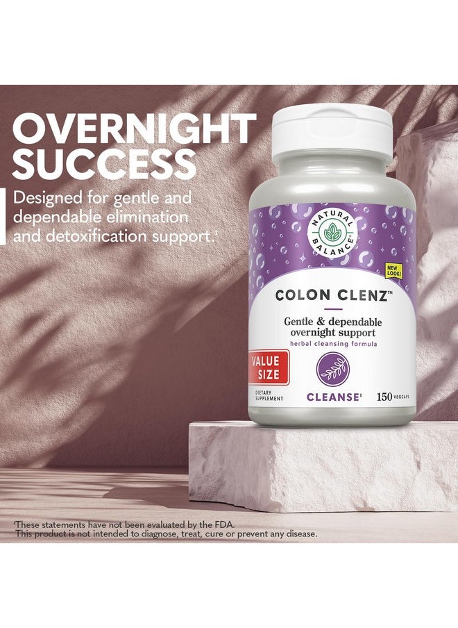 Natural Balance - Natural Balance Colon Clenz | Herbal Colon Cleanse & Detox Supplement | Gentle & Dependable Overnight Formula (150 CT) - Image 1
