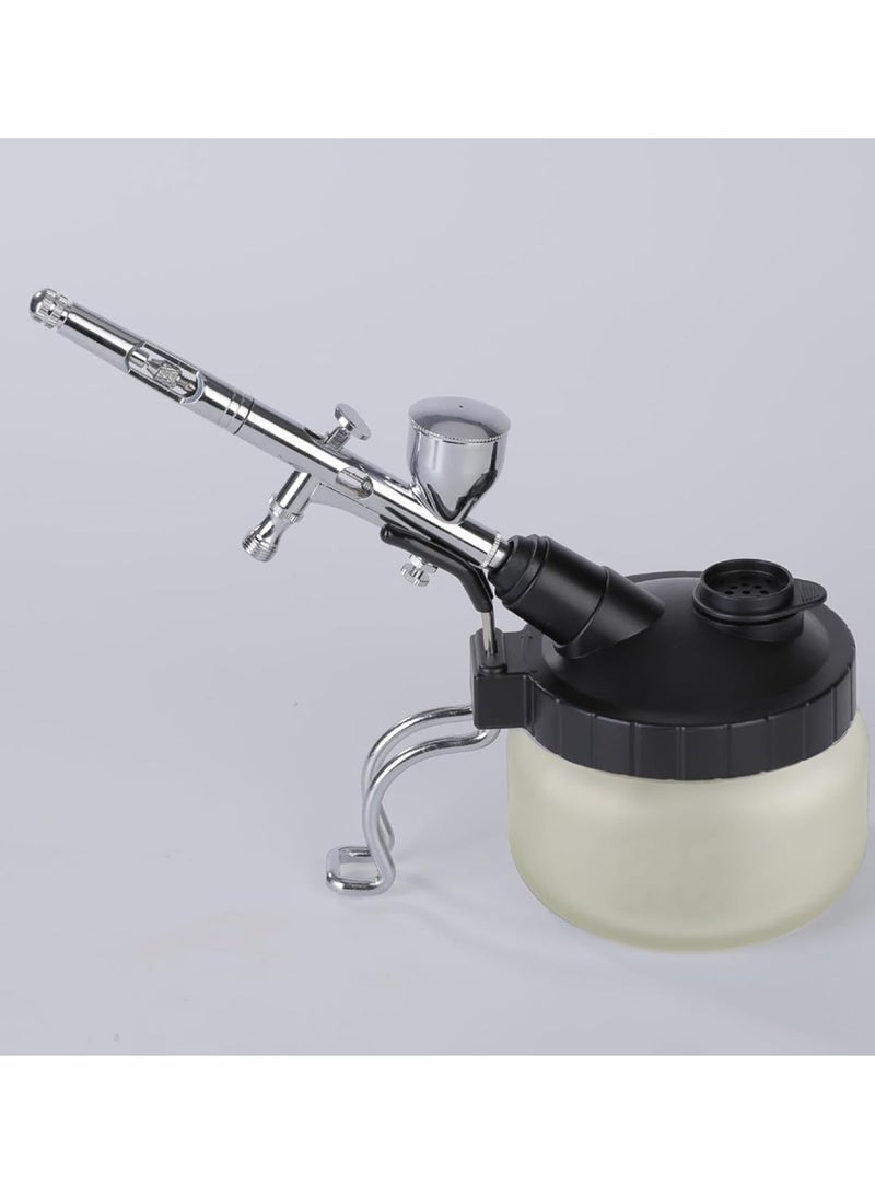 GGOOT Airbrush Cleaning Kit, Glass Airbrush Cleaning Pot with Filter Cotton & Connector, Universal Glass Cleaning Pot Jar with Holder for Most Airbrush, Nails Brush, Nozzle Cleaning  - Image 5