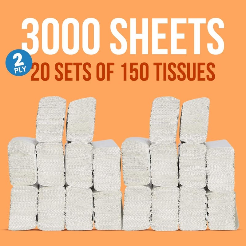 Brandsfinity Interfold 2-Ply Tissue Hand Towels - 3000 Sheets - Image 3