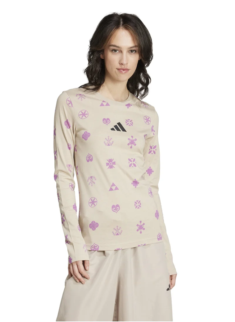 Adidas Bloom Sky Print Long-Sleeve T-Shirt