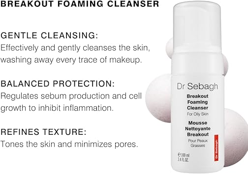 Dr. Sebagh Dr Sebagh Breakout Foaming Cleanser 100 ml Clears Blemishes Breakouts Purifies Skin Reduces Irritation Controls Oil Removes Makeup Dirt Impurities Preserves the Faces Moisture - Image 2