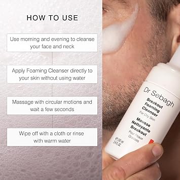 Dr. Sebagh Dr Sebagh Breakout Foaming Cleanser 100 ml Clears Blemishes Breakouts Purifies Skin Reduces Irritation Controls Oil Removes Makeup Dirt Impurities Preserves the Faces Moisture - Image 4