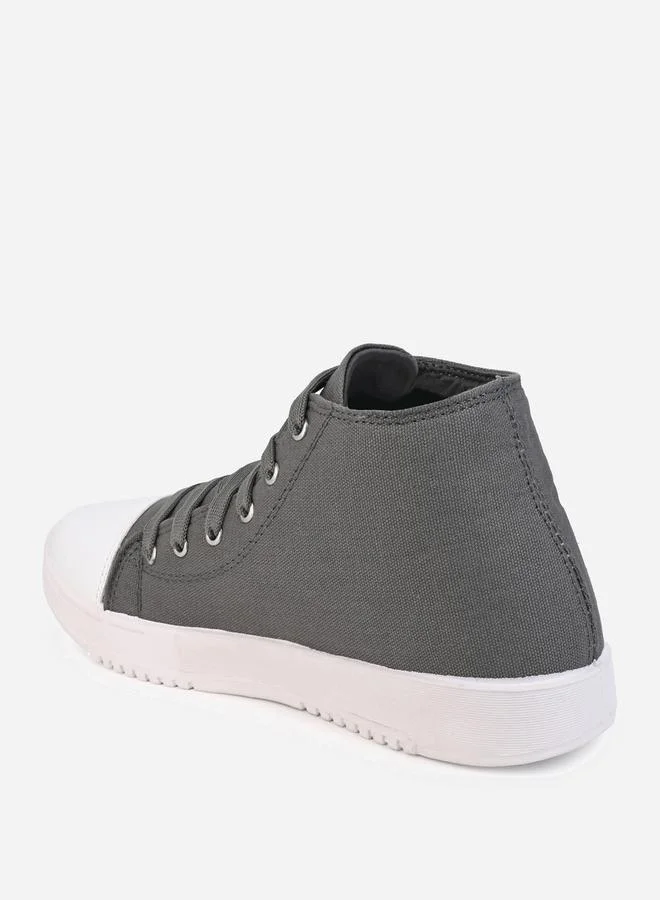 Styli High Top Graphic Print Lace Up Sneakers