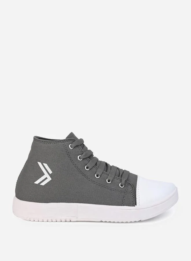 Styli High Top Graphic Print Lace Up Sneakers