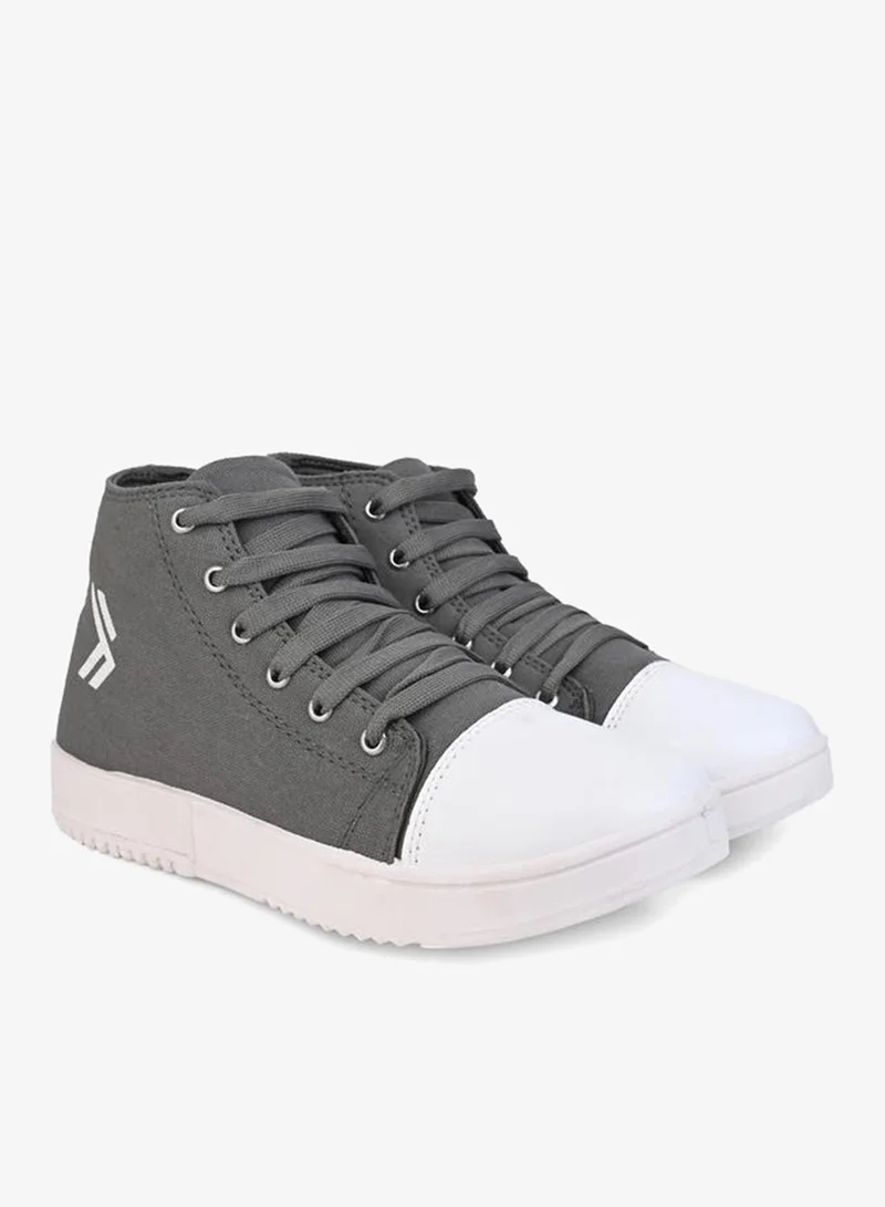 Styli High Top Graphic Print Lace Up Sneakers