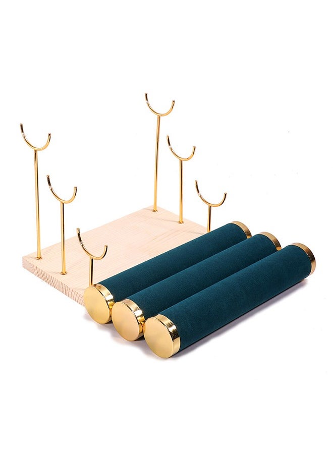 3 Tier Bracelet Rack,Beige Velvet Material,Jewelry Organizer and Display Rack,Detachable Bracelet Display Rack,Suitable for Organizing Watches/Bracelets/Necklaces
