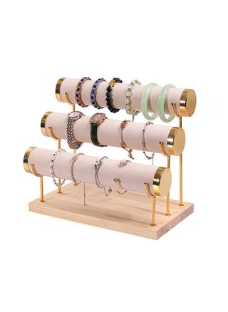 3 Tier Bracelet Rack,Beige Velvet Material,Jewelry Organizer and Display Rack,Detachable Bracelet Display Rack,Suitable for Organizing Watches/Bracelets/Necklaces - pzsku/Z907C81EA1A32CE7AE325Z/45/_/1719455386/8976fe77-ca75-4b36-a9e3-78062edb2d35