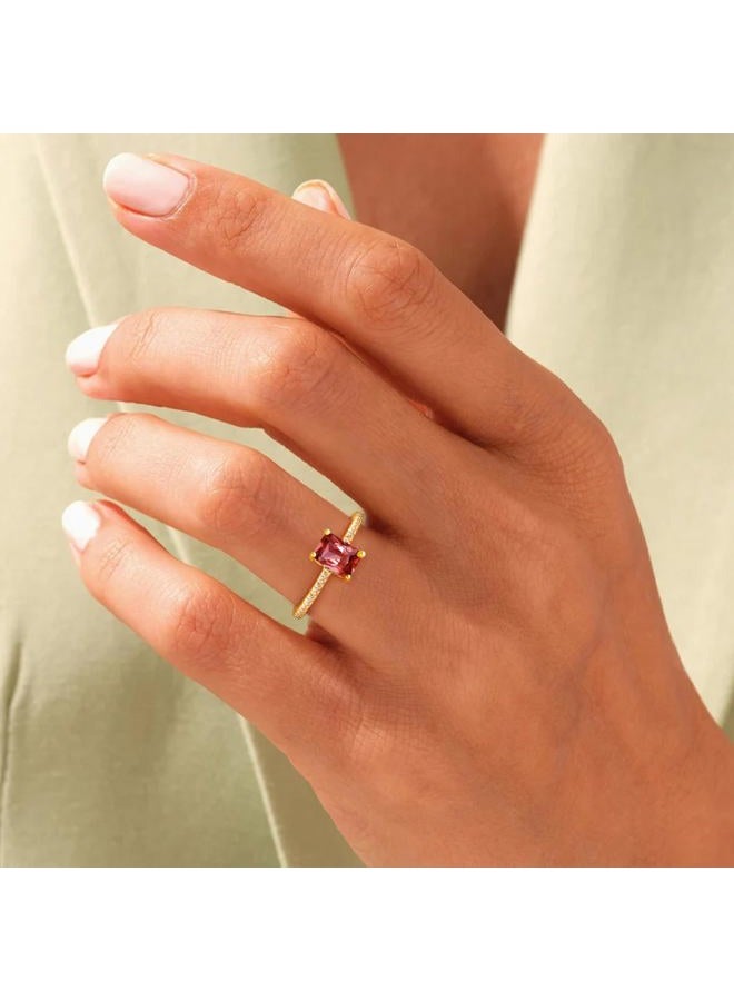 Honsny Gold Birthstone Rings for Women Non Tarnish Wedding 14K Gold Plated Emerald Engagement Promise Rings Cubic Zirconia Stackable Dainty Gemstone Pinky Eternity Band Ring Jewelry Birthsday Gifts, 7 - Image 5