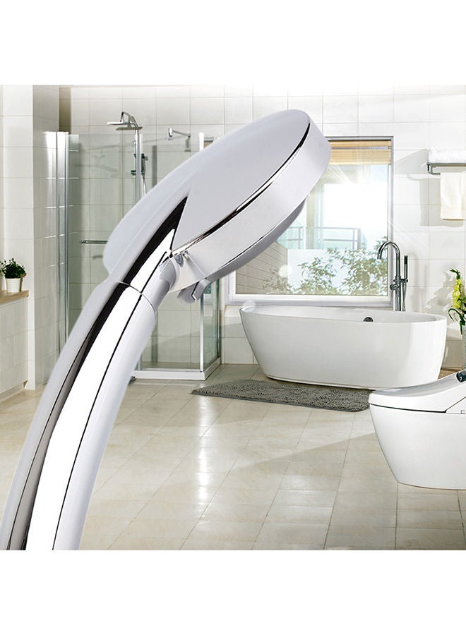NIBEMINENT Universal Durable Handheld Water-Saving Pressure Rain Shower Head Silver 13 x 3centimeter  - Image 2