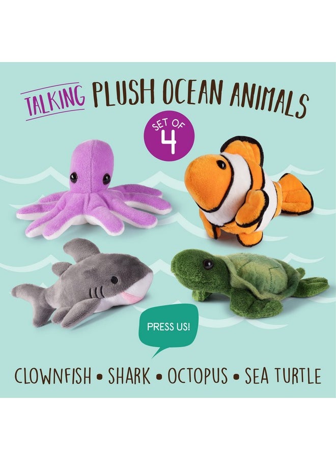 Plush Creations Plush Stuffed Ocean Animals Set | Sea Creatures Set of 4 | Octopus, Sea Turtle, Shark, & Clownfish | Baby Stuffed Animals  - Image 3